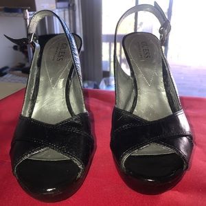 Guess leather slingback heels
